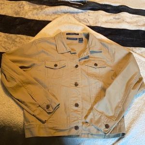 Khaki Bill Blass jeans denim jacket